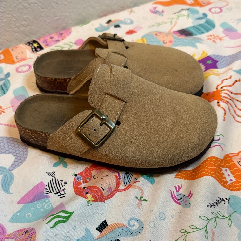 Hot Cakes Tan Kids Moccasins with Buckle